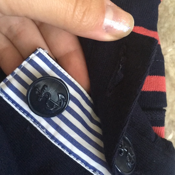 J. Crew Striped button neck top - Picture 4 of 4